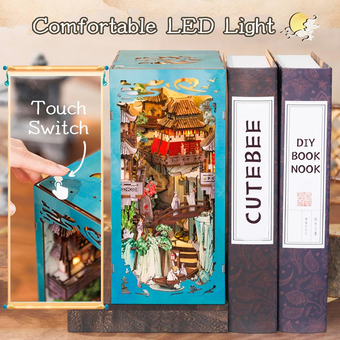 Book Nook Wizardi Miniature - Su Dongpo's Life Roombox Kit-3