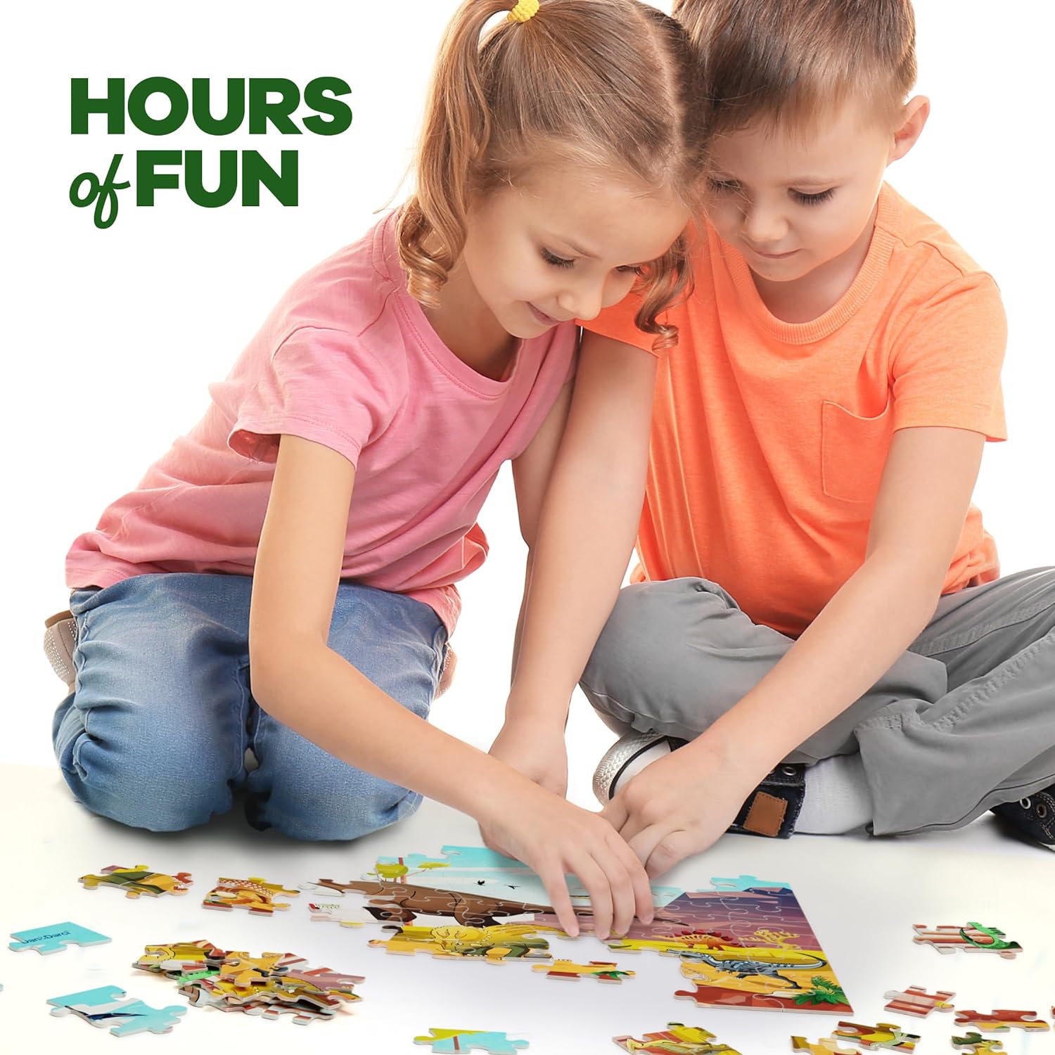 Glow in The Dark 100 Piece Dinosaur Puzzle for Kids by Surreal Brands 9