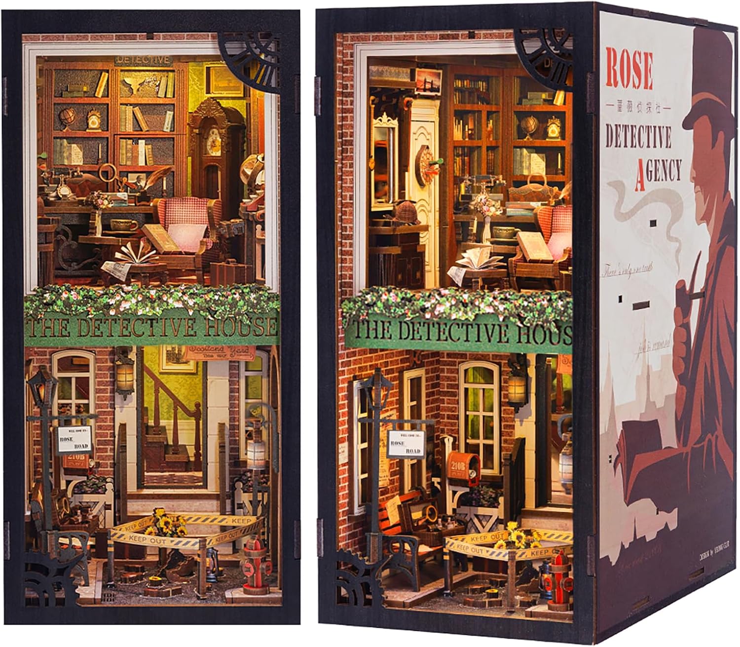 Book Nook Wizardi Miniature - Rose Detective Agency Roombox Kit-1