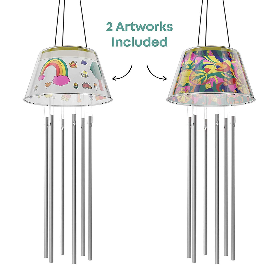 Solar-Powered Light-up Wind Chime Kit by Surreal Brands 5