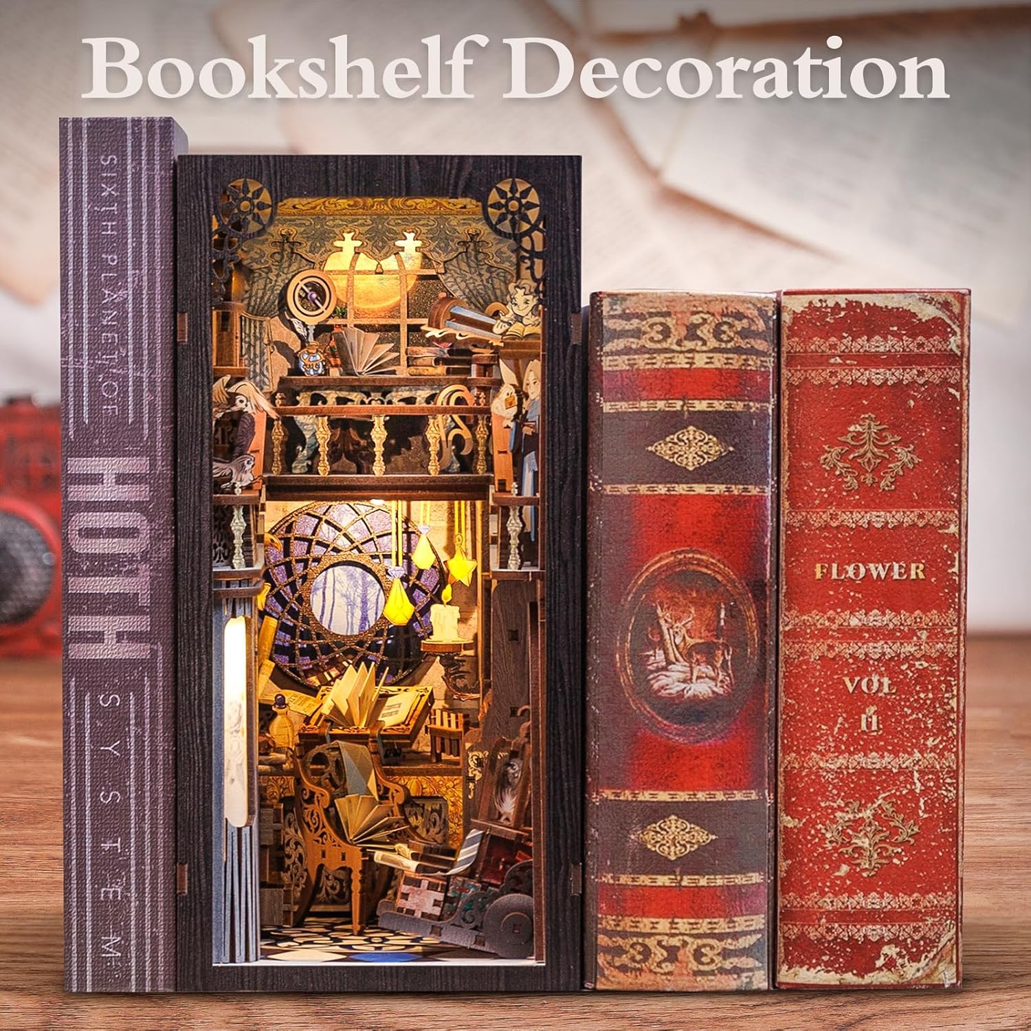 Book Nook Wizardi Miniature - Nebula Common Room Roombox Kit-1