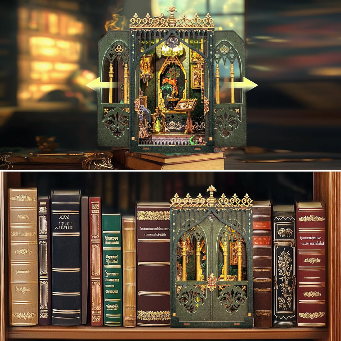 Book Nook Wizardi Miniature - The Darkness Herbarium Roombox Kit-4