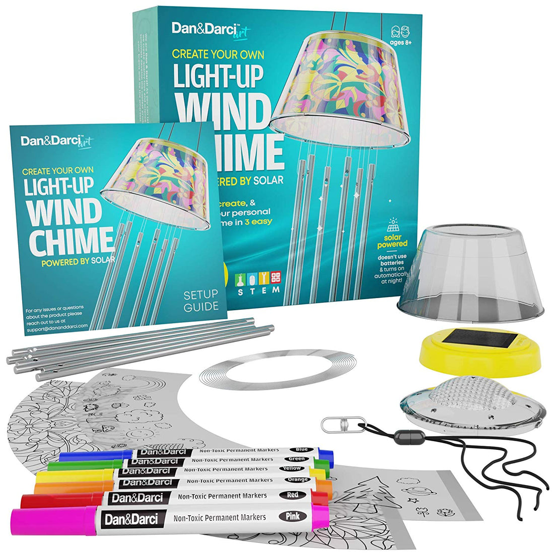 Solar-Powered Light-up Wind Chime Kit by Surreal Brands 6