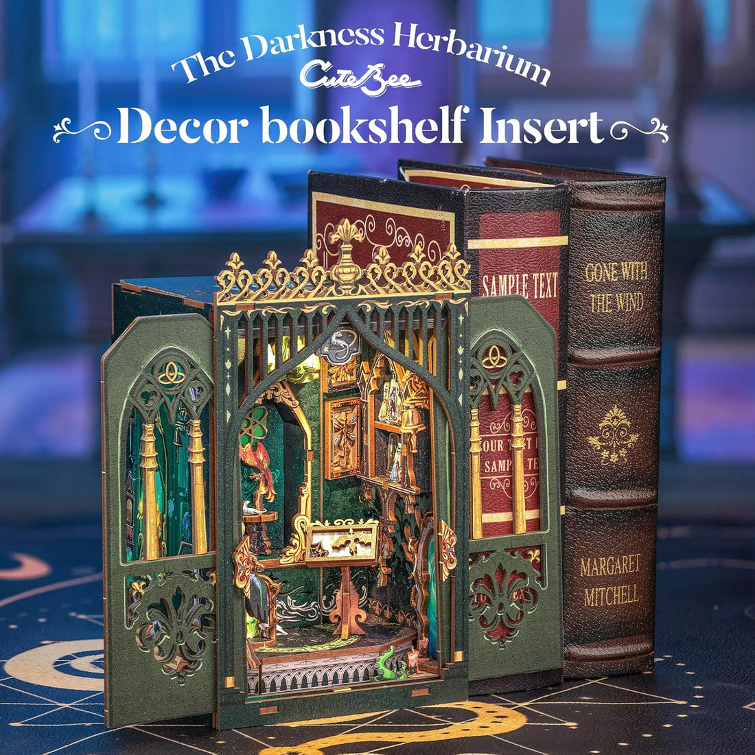 Book Nook Wizardi Miniature - The Darkness Herbarium Roombox Kit-3