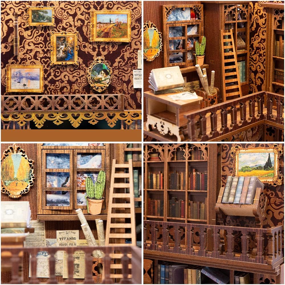 Book Nook Wizardi Miniature - Eternal Bookstore Roombox Kit-1