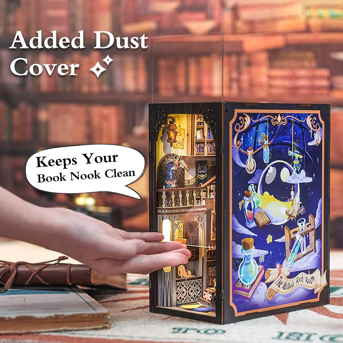 Book Nook Wizardi Miniature - Nebula Common Room Roombox Kit-2
