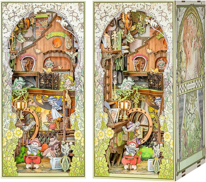 Book Nook Wizardi Miniature - Elven Paradise Roombox Kit-0
