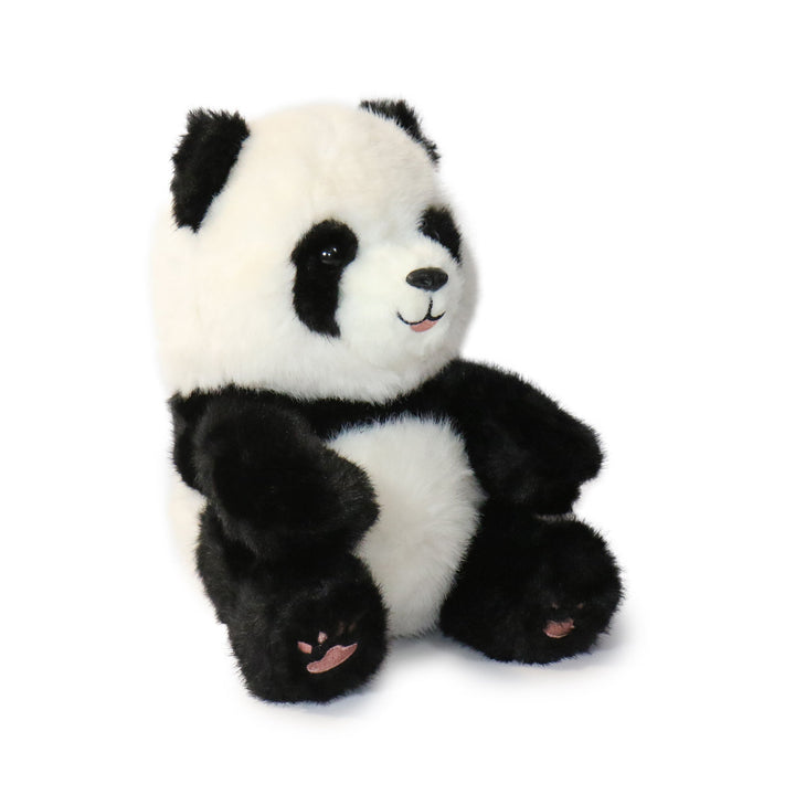 10-Inch Black and White Classic Sitting Panda with Pink Paws 2
