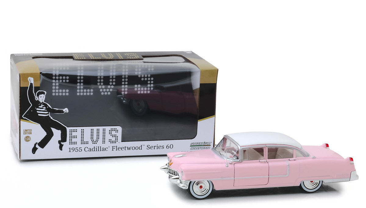 1955 Cadillac Fleetwood Series 60 "Pink Cadillac" Elvis Presley (1935-1977) 1/24 Diecast Model Car by Greenlight-1