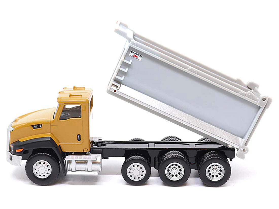 CAT Caterpillar CT660 Dump Truck Yellow and Gray 1/64 Diecast Model by Diecast Masters-2