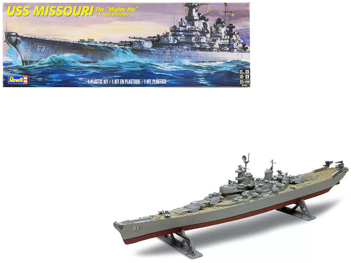 Level 4 Model Kit USS Missouri Battleship "The Mighty Mo'" 1/535 Scale Model by Revell-0