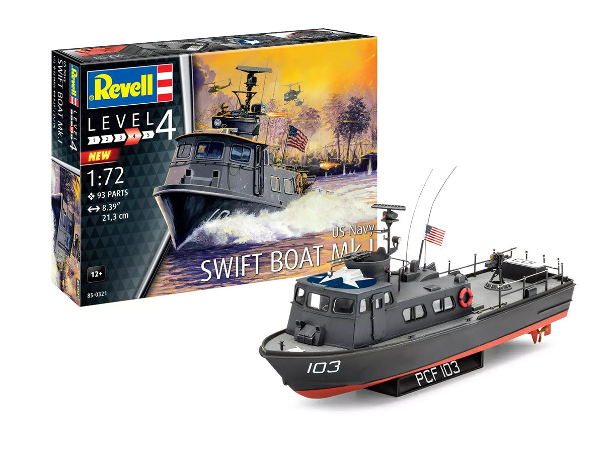 Level 4 Model Kit US Navy Swift Boat Mk.I 1/72 Scale Model by Revell-4