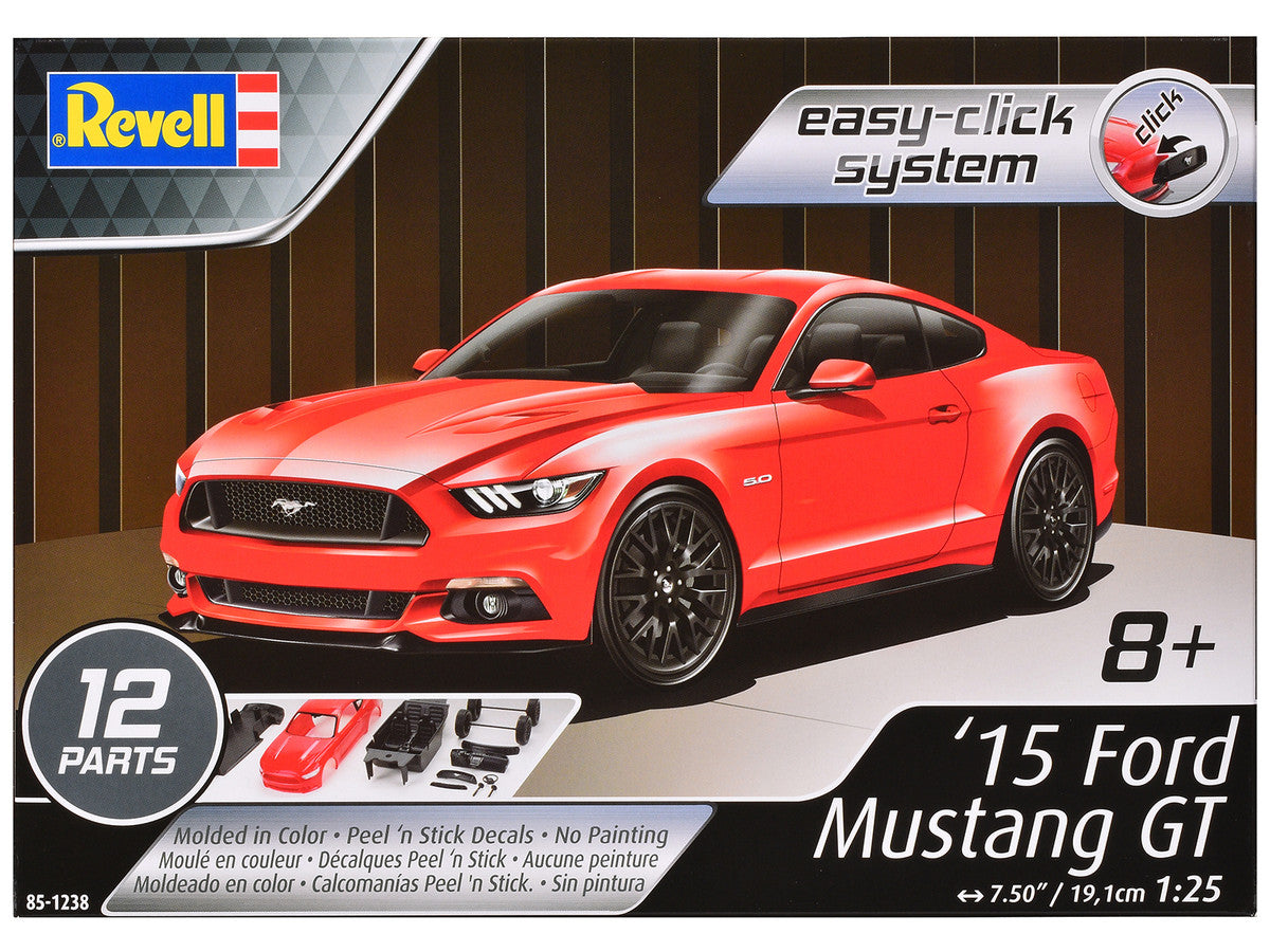 Level 2 Easy-Click Model Kit 2015 Ford Mustang GT 1/25 Scale Model by Revell-0
