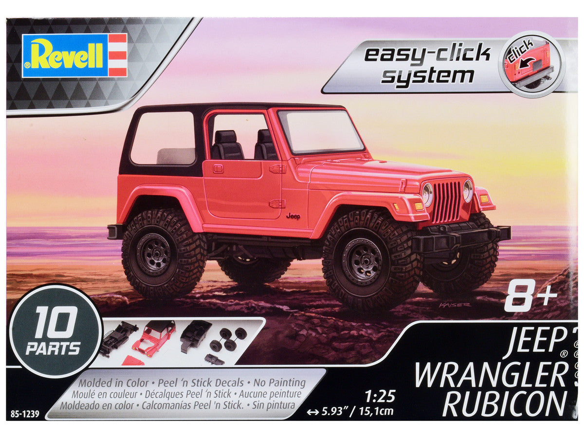 Level 2 Easy-Click Model Kit Jeep Wrangler Rubicon 1/25 Scale Model by Revell-0