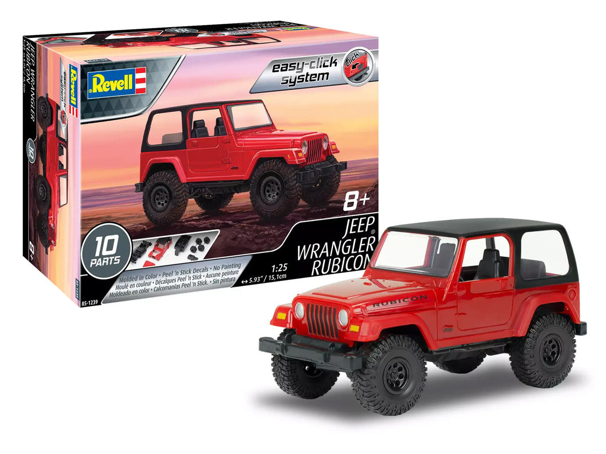 Level 2 Easy-Click Model Kit Jeep Wrangler Rubicon 1/25 Scale Model by Revell-3