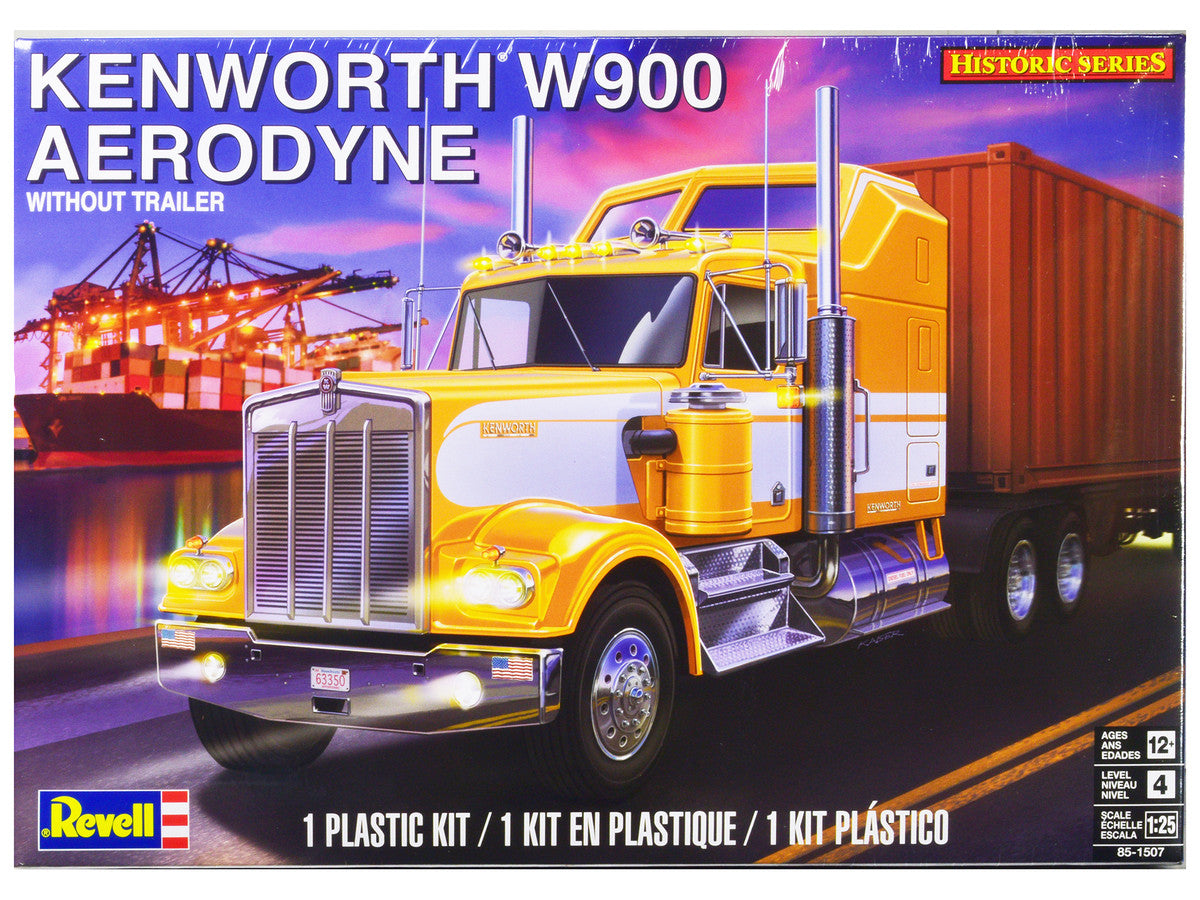 Level 4 Model Kit Kenworth W900 Aerodyne Truck Tractor "Historic Series" 1/25 Scale Model by Revell-0