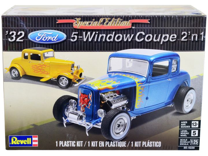 Level 5 Model Kit 1932 Ford 5-Window Coupe 2-in-1 Kit 1/25 Scale Model by Revell-0