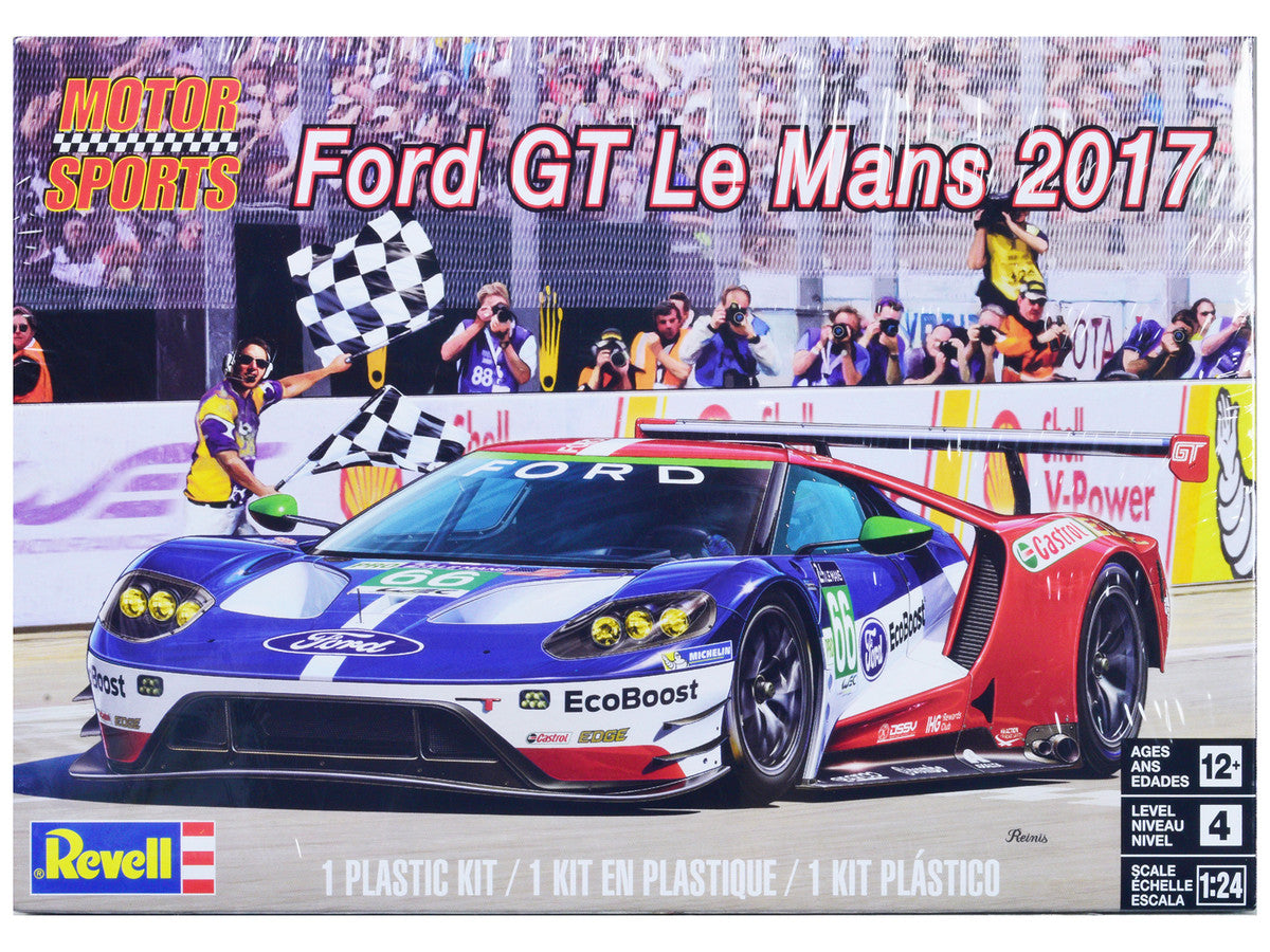 Level 4 Model Kit Ford GT "24 Hours of Le Mans" (2017) 1/24 Scale Model by Revell-0