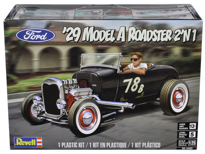 Level 5 Model Kit 1929 Ford Model A Roadster 2-in-1 Kit 1/25 Scale Model by Revell-0