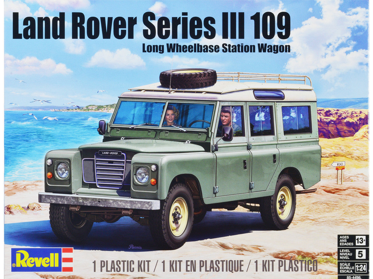 Level 5 Model Kit Land Rover Series III 109 Long Wheelbase Station Wagon 1/24 Scale Model by Revell-0