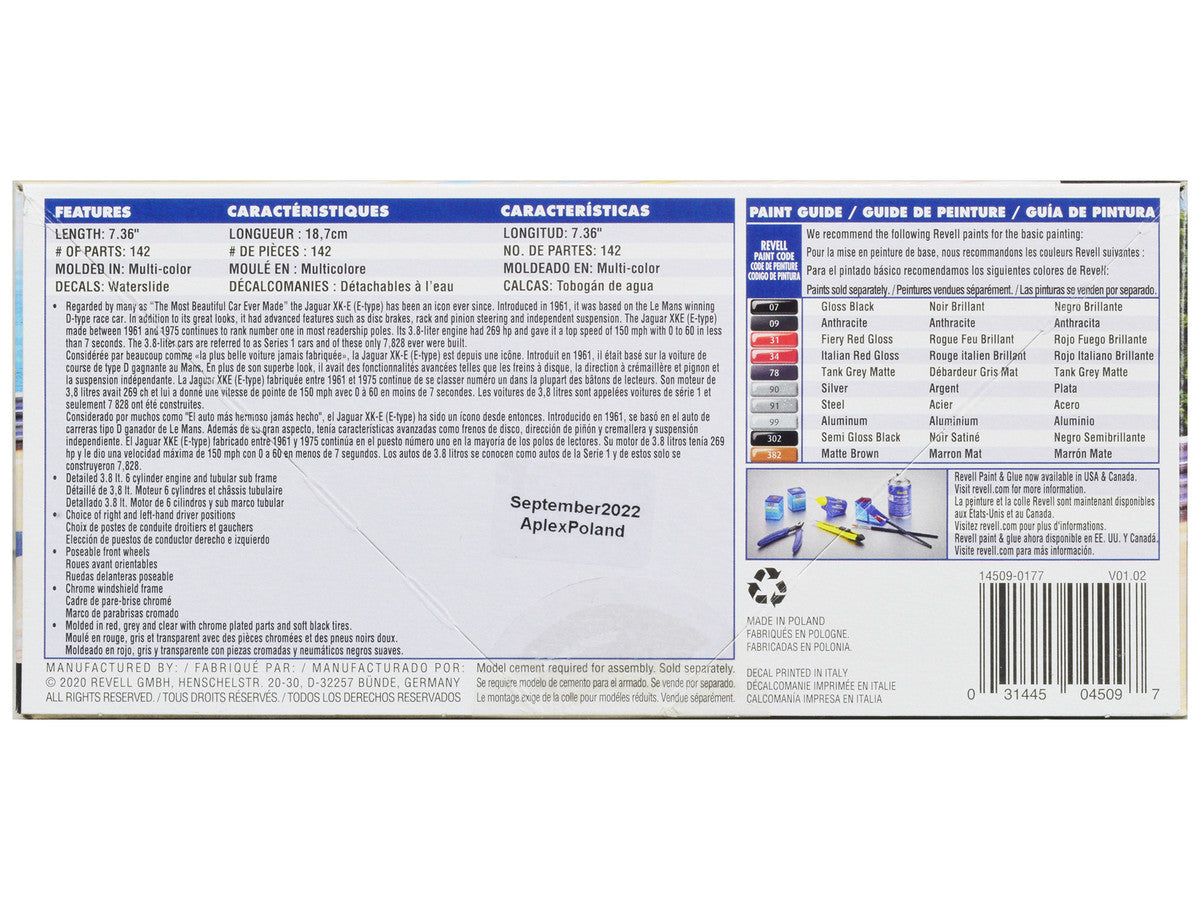 Level 5 Model Kit Jaguar XK-E (E-Type) 1/24 Scale Model by Revell-1