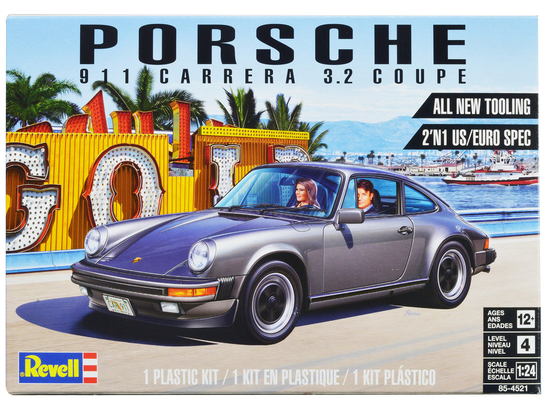 Level 4 Model Kit Porsche 911 Carrera 3.2 Coupe 2-in-1 Kit 1/24 Scale Model by Revell-0