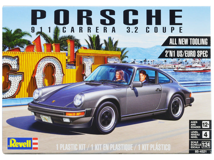 Level 4 Model Kit Porsche 911 Carrera 3.2 Coupe 2-in-1 Kit 1/24 Scale Model by Revell-0