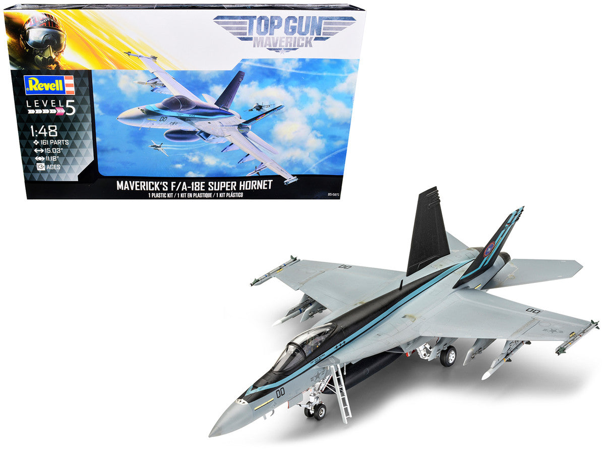 Level 5 Model Kit Maverick's F/A-18E Super Hornet Jet "Top Gun: Maverick" (2022) Movie 1/48 Scale Model by Revell-0