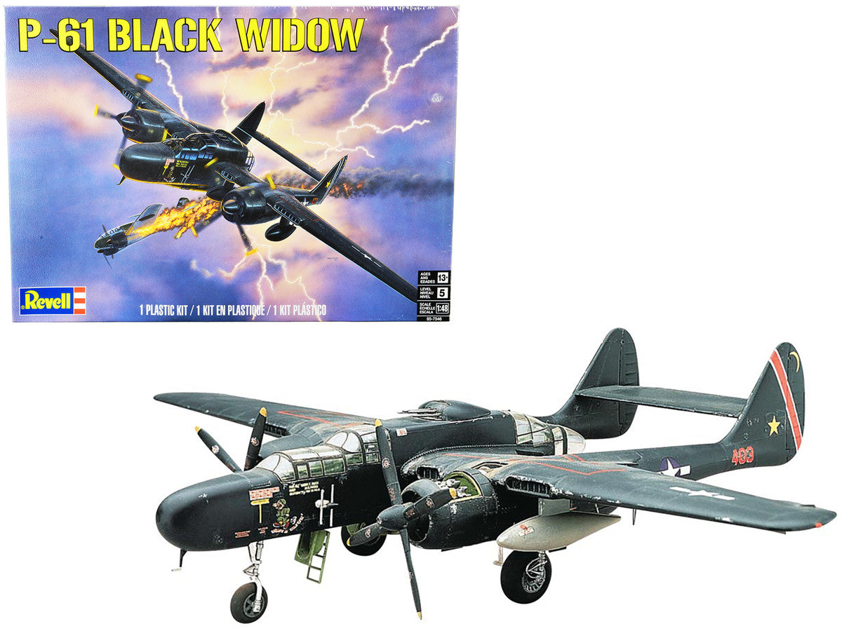 Level 5 Model Kit P-61 Black Widow Fighter Plane 1/48 Scale Model by Revell-0
