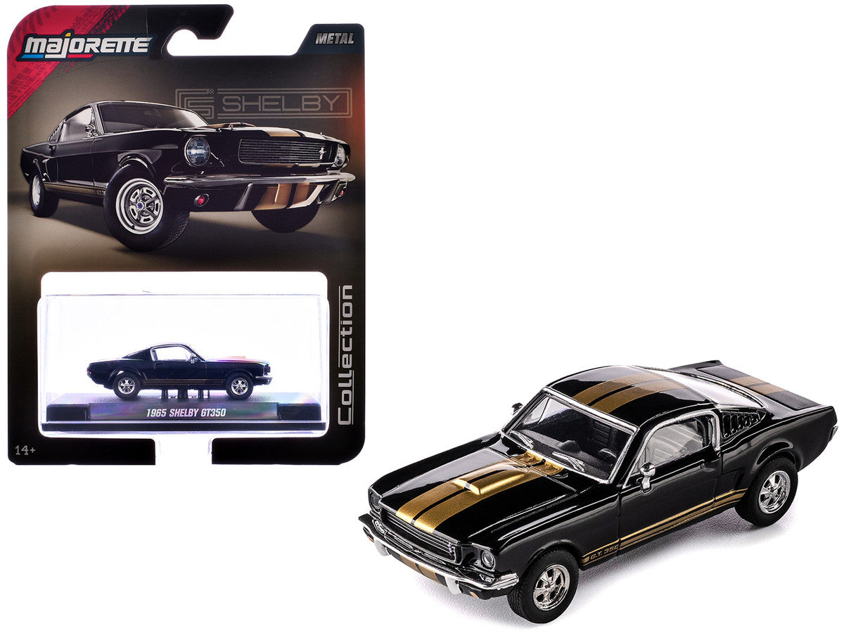1965 Shelby GT350 Black with Gold Stripes "Collection" Series 1/64 Diecast Model Car by Majorette-2