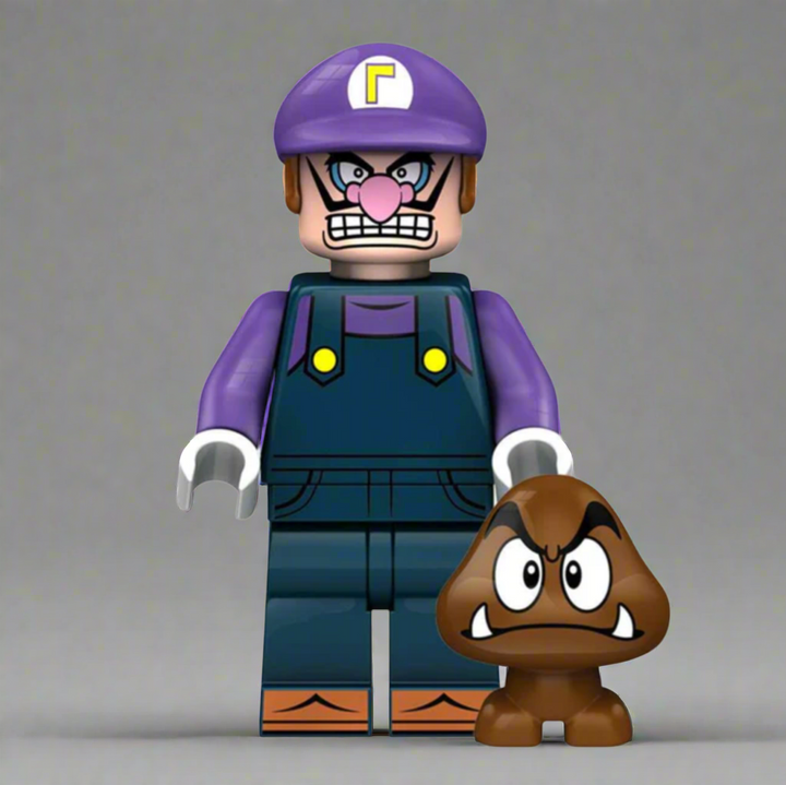 Waluigi Minifigure for Lego