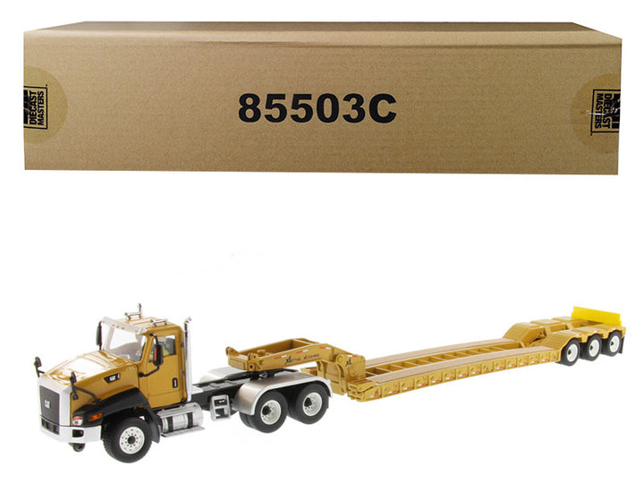 Cat Caterpillar CT660 Day Cab with XL 120 Low-Profile HDG Lowboy Trailer and Operator "Core Classics" Series 1/50 Diecast Model by Diecast Masters-0