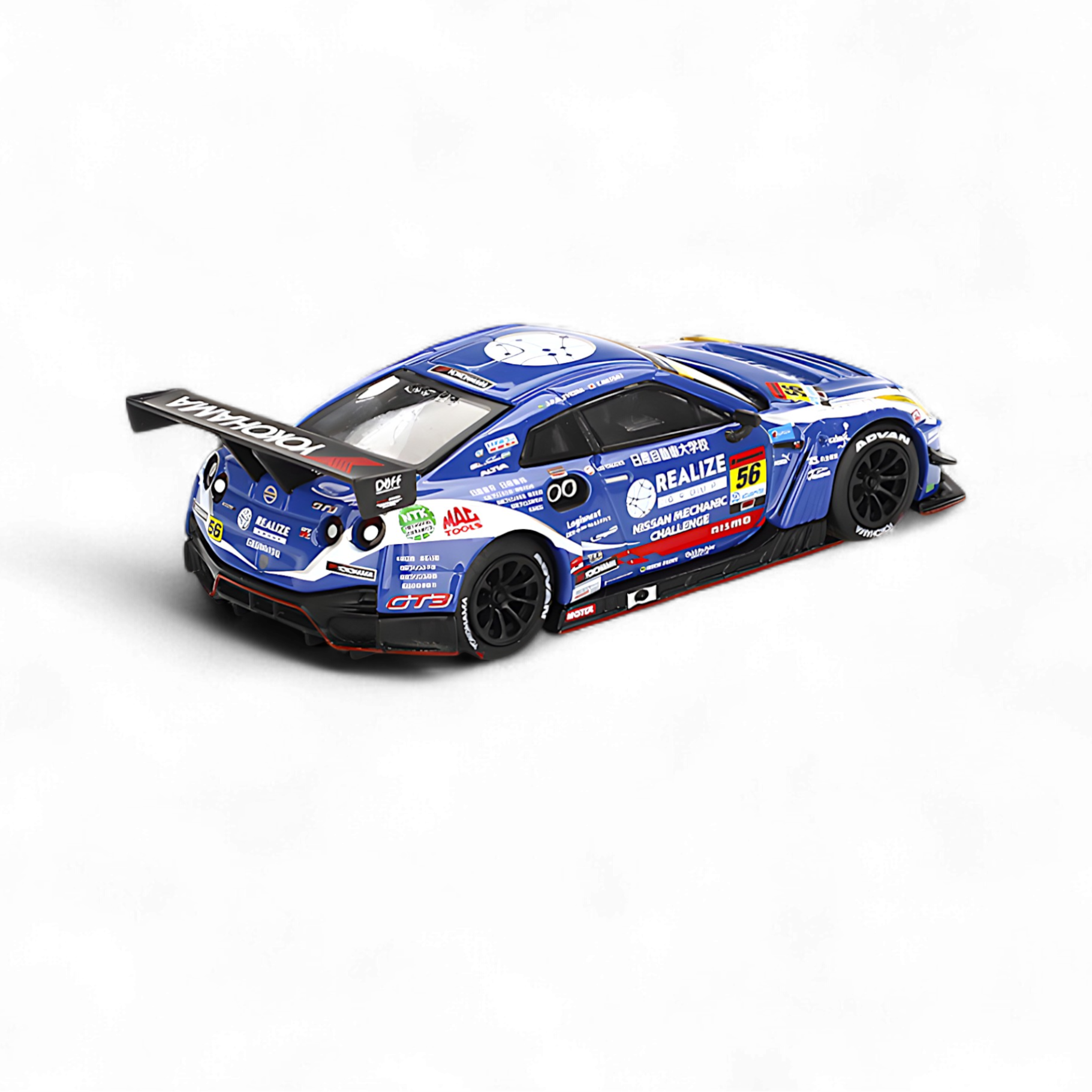 Nissan GT-R Nismo GT3 #56 "REALIZE MECHANIC CHALLENGE GT-R" 2023 SUPER GT SERIES #859 1:64 by Mini-GT 2
