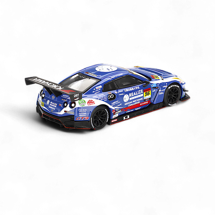 Nissan GT-R Nismo GT3 #56 "REALIZE MECHANIC CHALLENGE GT-R" 2023 SUPER GT SERIES #859 1:64 by Mini-GT 2