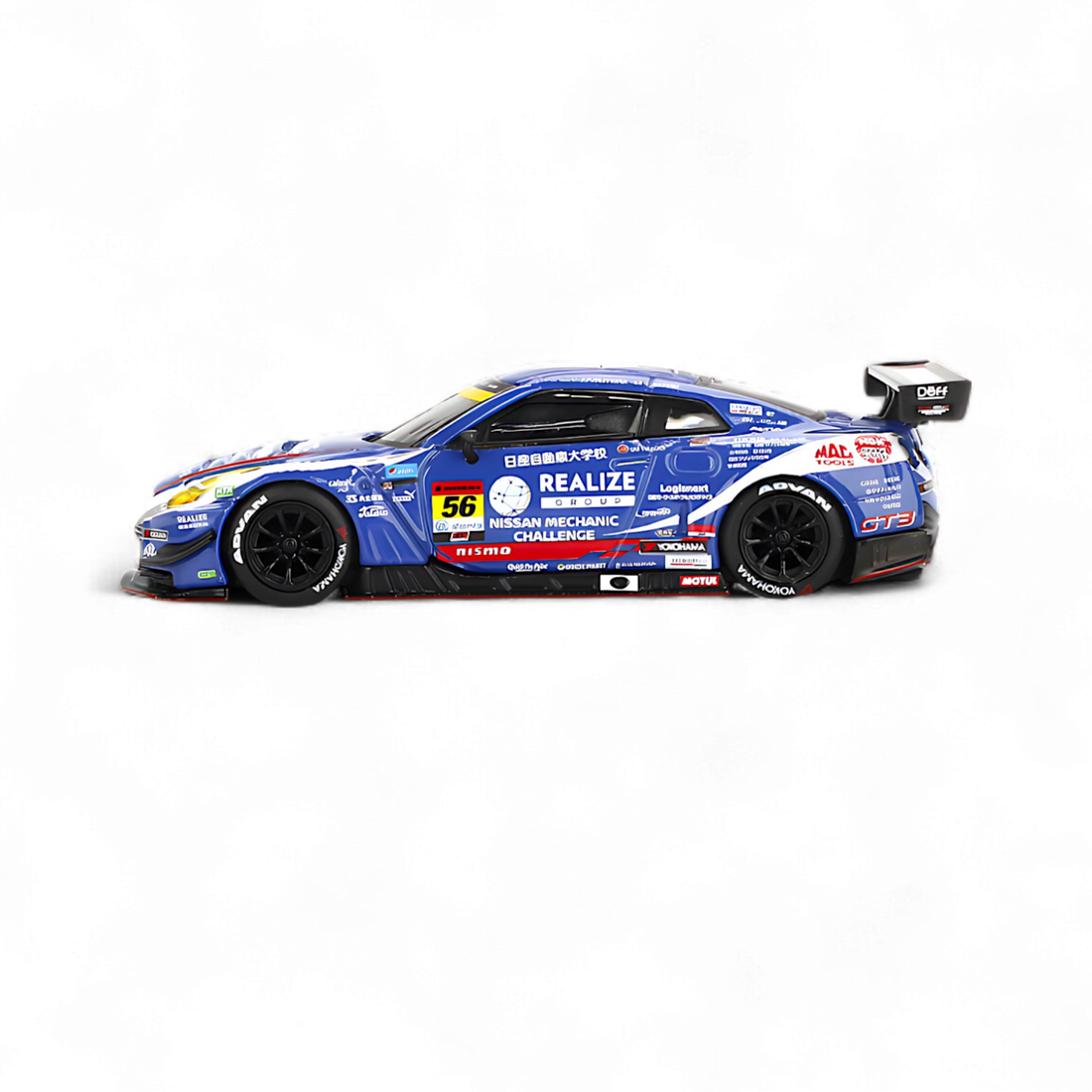 Nissan GT-R Nismo GT3 #56 "REALIZE MECHANIC CHALLENGE GT-R" 2023 SUPER GT SERIES #859 1:64 by Mini-GT 3