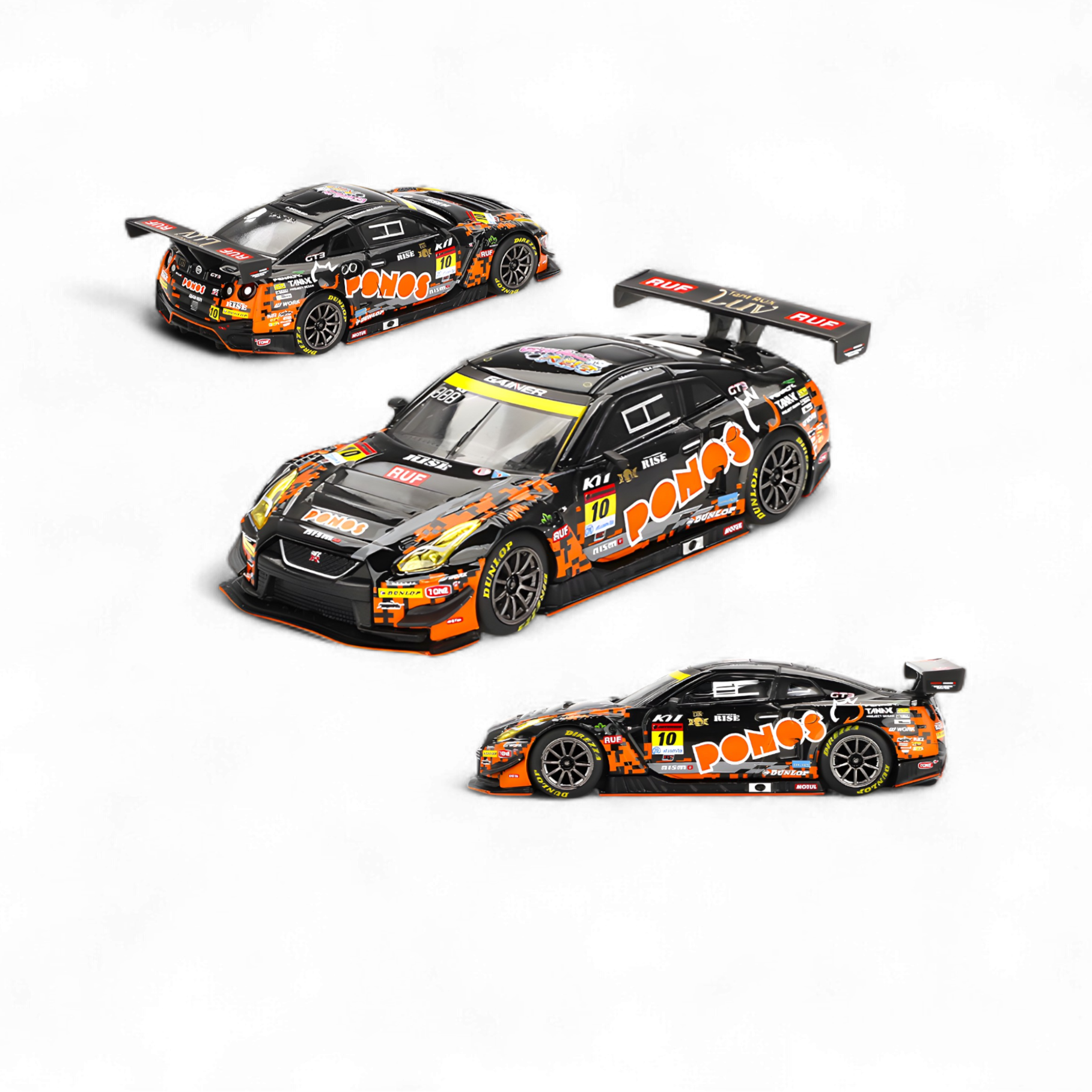 Nissan GT-R Nismo GT3 #10 "PONOS GAINER GT-R" 2023 SUPER GT SERIES #860 1:64 by Mini-GT
