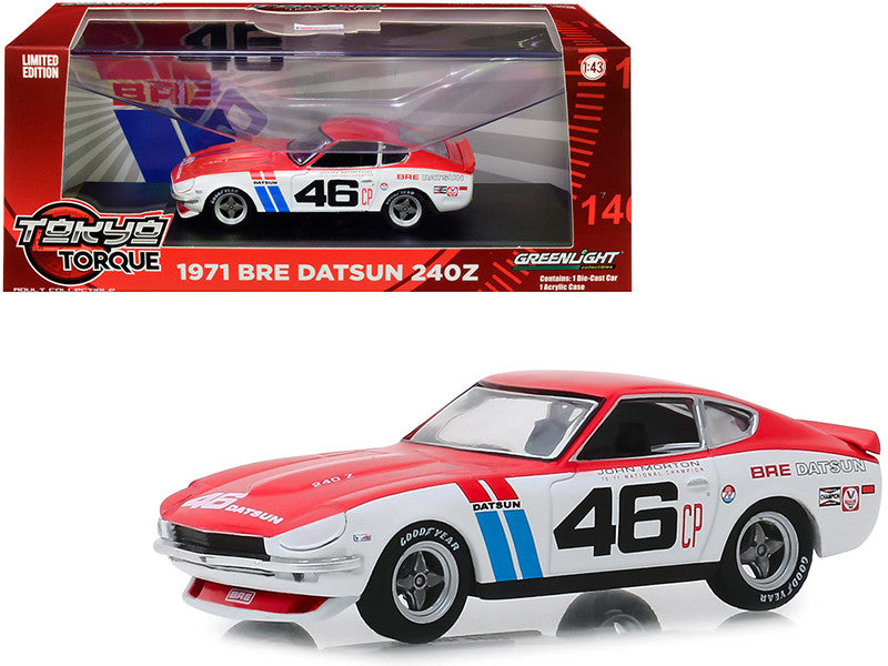 1971 Datsun 240Z #46 John Morton "Brock Racing Enterprises" (BRE) "Tokyo Torque" Series 1/43 Diecast Model Car by Greenlight-0