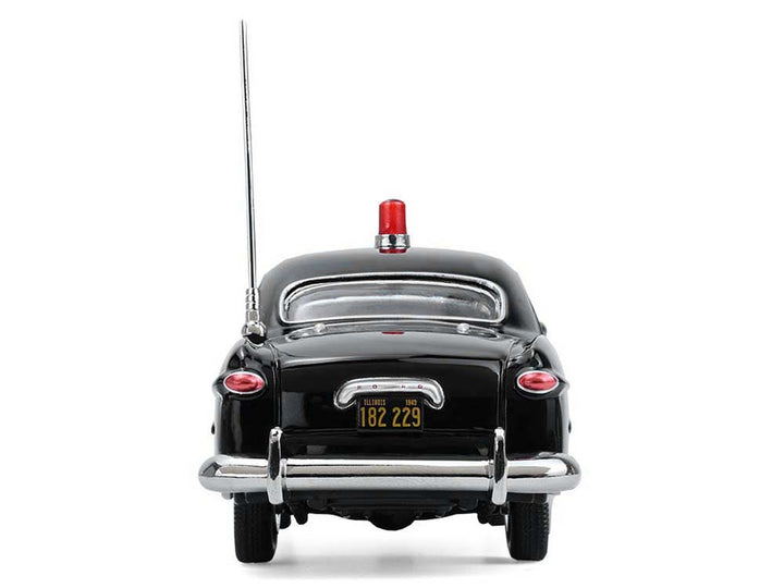 Rear view of the 1949 Ford Custom police car collectible