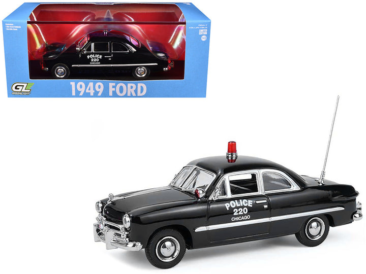 1949 Ford Custom Chicago Police Department Black 1:43 diecast model by Greenlight