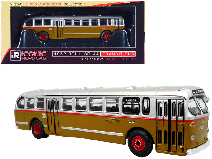 1952 CCF-Brill CD-44 Transit Bus STM (Societe de Transport de Montreal) "S-Laurent" "Vintage Bus & Motorcoach Collection" 1/87 (HO) Diecast Model by Iconic Replicas-0