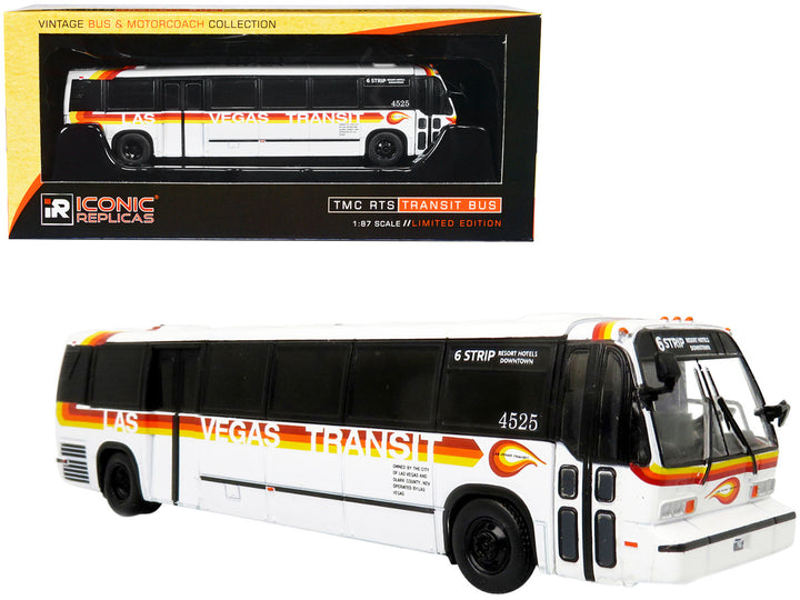 TMC RTS Transit Bus Las Vegas Transit "6 Strip Resort Hotels-Downtown" "Vintage Bus & Motorcoach Collection" 1/87 Diecast Model by Iconic Replicas-0