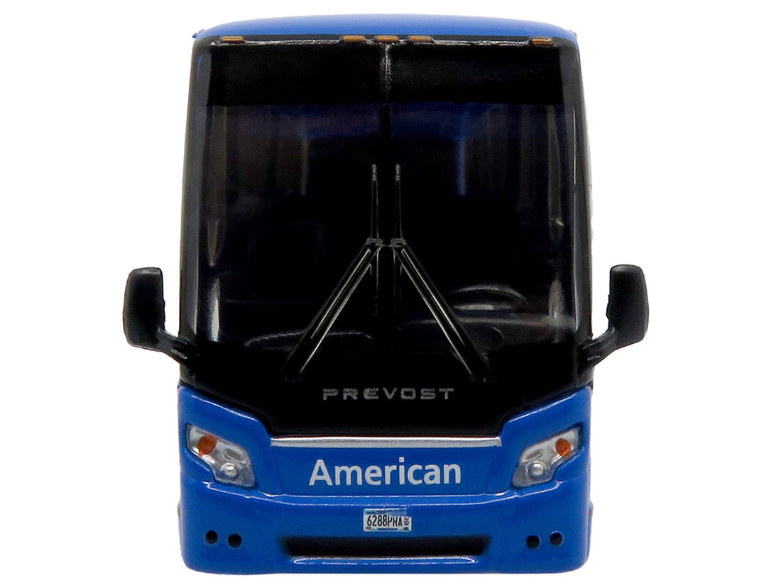 Prevost H3-45 Coach Bus "American Airlines Landline" Blue with Graphics Limited Edition 1/87 (HO) Diecast Model by Iconic Replicas-2