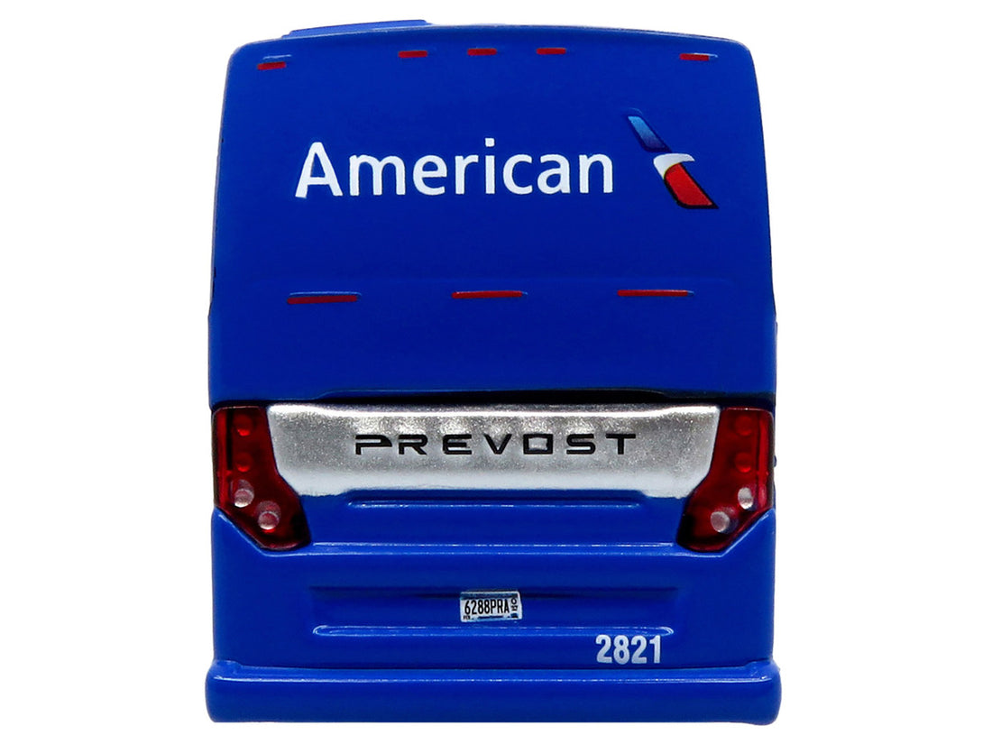 Prevost H3-45 Coach Bus "American Airlines Landline" Blue with Graphics Limited Edition 1/87 (HO) Diecast Model by Iconic Replicas-3