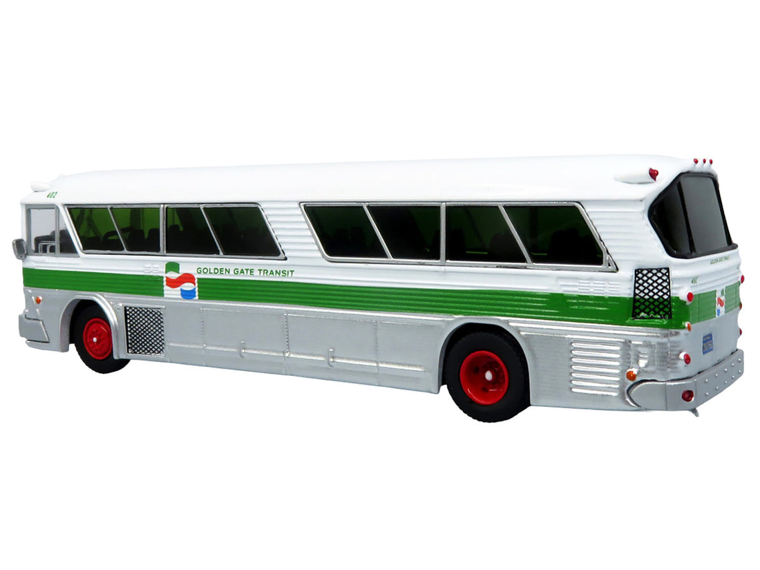 MCI MC-5A 1964 Coach Bus "Golden Gate Transit" White with Green Stripes "Vintage Bus & Motorcoach Collection" Limited Edition to 504 pieces Worldwide 1/87 (HO) Diecast Model by Iconic Replicas 4