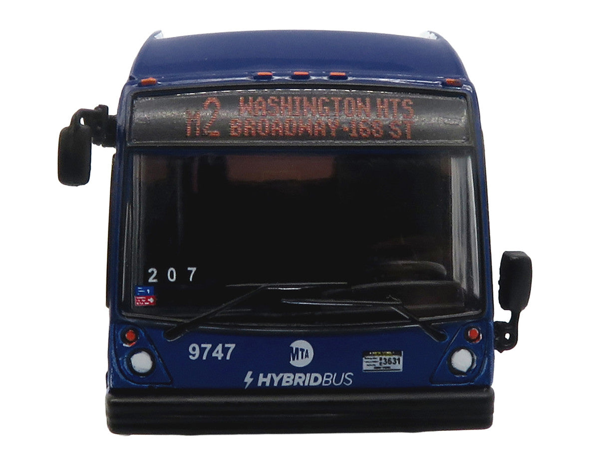Nova Bus LFSH HEV Hybrid Transit Bus "MTA New York City" Blue with Yellow Graphics Limited Edition to 504 pieces Worldwide 1/87 (HO) Diecast Model by Iconic Replicas-3