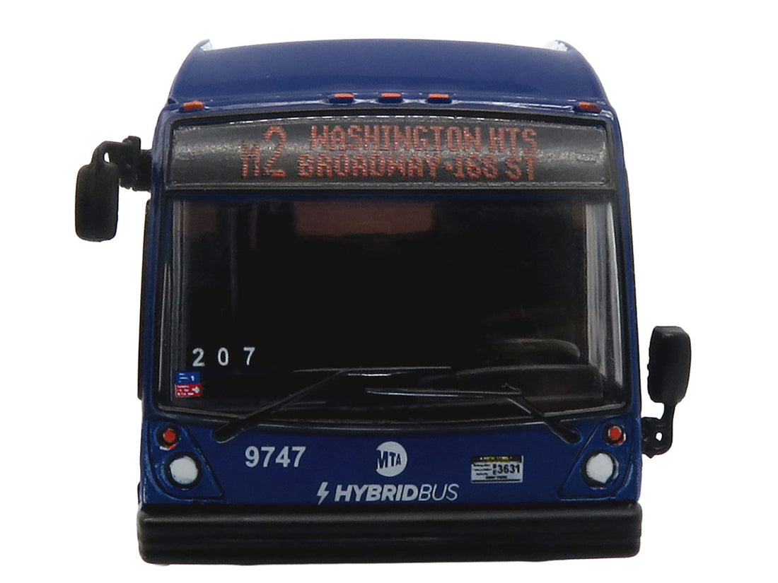 Nova Bus LFSH HEV Hybrid Transit Bus "MTA New York City" Blue with Yellow Graphics Limited Edition to 504 pieces Worldwide 1/87 (HO) Diecast Model by Iconic Replicas-3