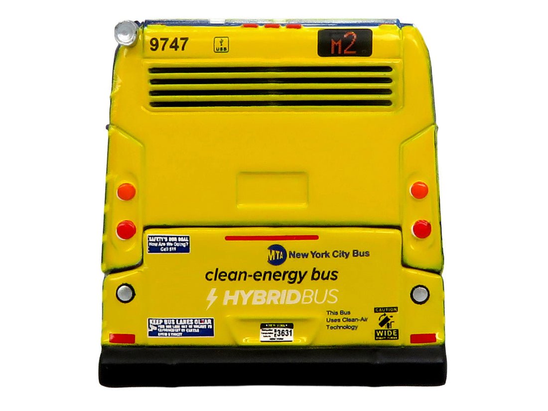 Nova Bus LFSH HEV Hybrid Transit Bus "MTA New York City" Blue with Yellow Graphics Limited Edition to 504 pieces Worldwide 1/87 (HO) Diecast Model by Iconic Replicas-4
