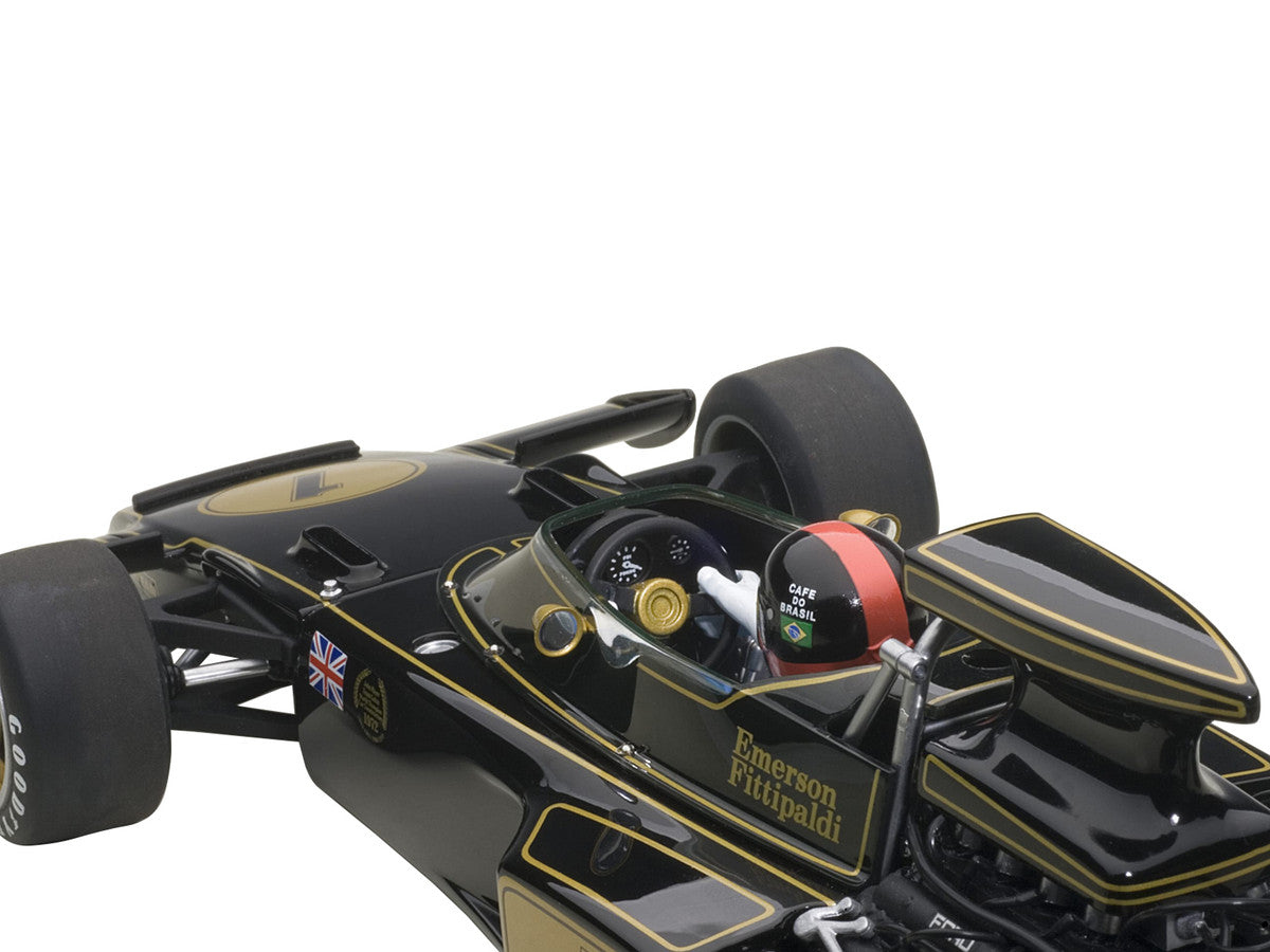 Lotus 72E 1973 Emerson Fittipaldi #1 with Driver Figure in Cockpit 1/18 Model Car by Autoart-1