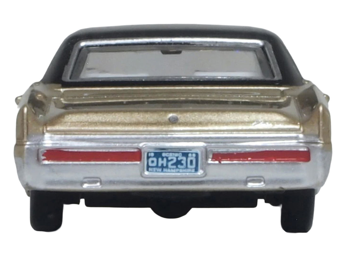 1968 Buick Electra 225 Ivory Gold Metallic with Black Top and White Interior 1/87 (HO) Scale Diecast Model Car by Oxford Diecast