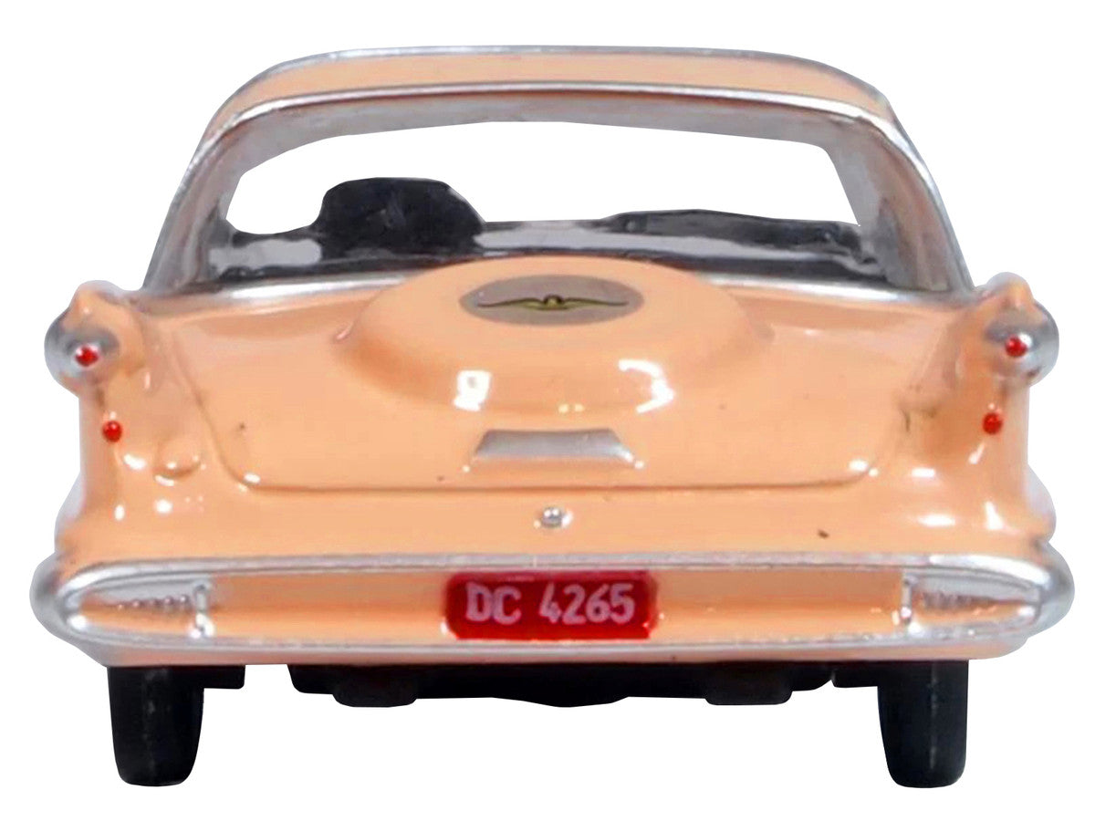 1959 Chrysler Imperial Crown 2 Door Hardtop Persian Pink with White Top 1/87 (HO) Scale Diecast Model Car by Oxford Diecast-3